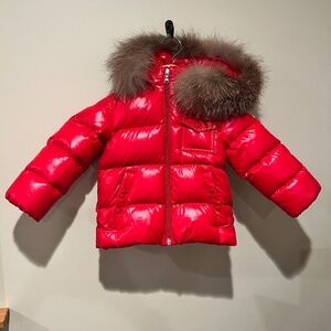 Moncler - kids Bady Faux Fur Quilted Jacket - 18 - 24 month
